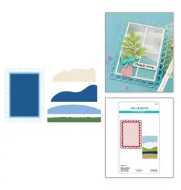 SPELLBINDERS SPELLBINDERS LISA HORTON OPEN LACE FRAME AND LANDSCAPES ETCHED DIE SET