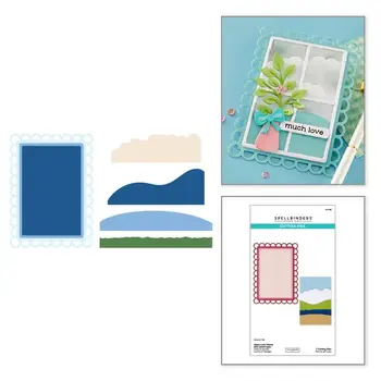 SPELLBINDERS SPELLBINDERS LISA HORTON OPEN LACE FRAME AND LANDSCAPES ETCHED DIE SET
