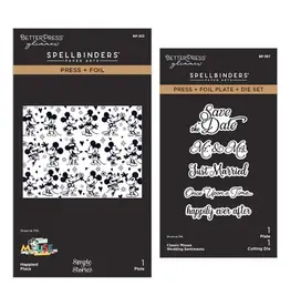 SPELLBINDERS SPELLBINDERS BETTERPRESS CLASSIC MOUSE WEDDING SENTIMENTS PRESS + FOIL PLATE BUNDLE