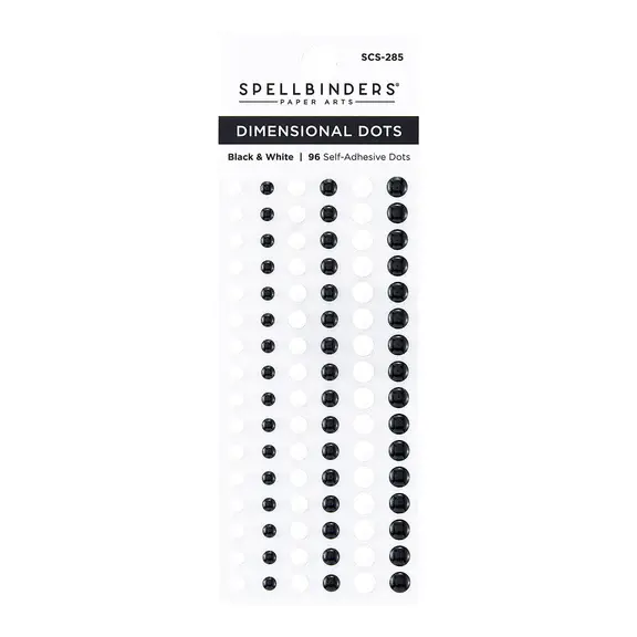 SPELLBINDERS SPELLBINDERS BLACK & WHITE DIMENSIONAL ENAMEL DOTS