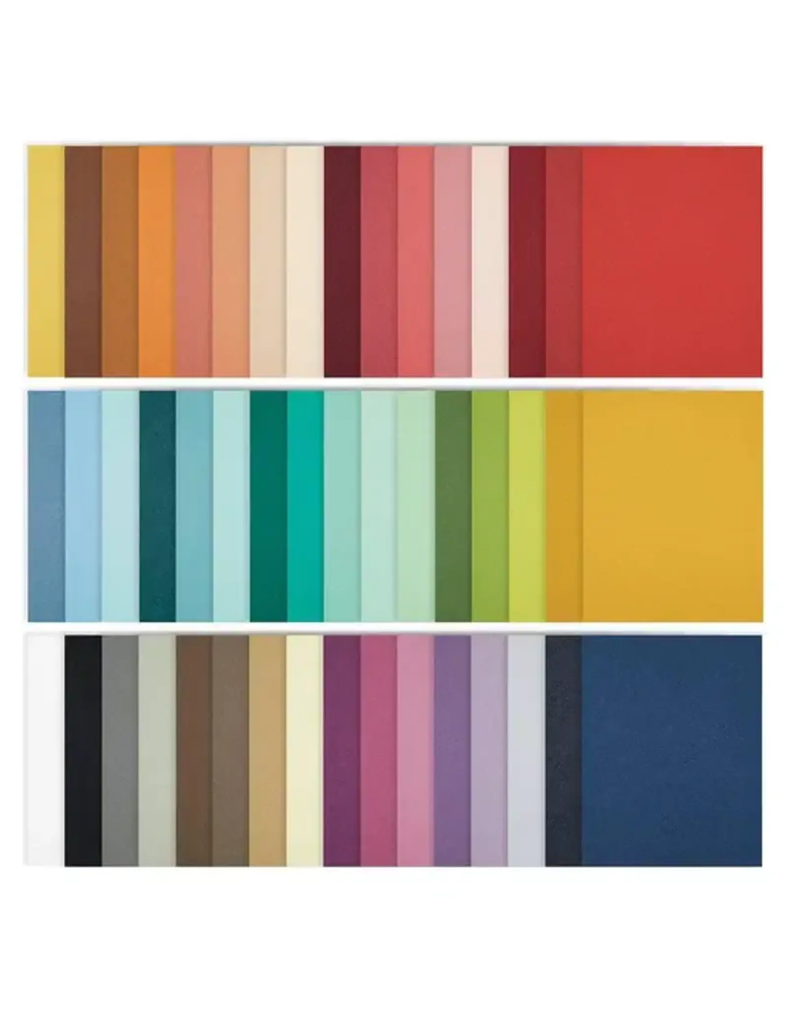 SPELLBINDERS SPELLBINDERS FULL 48 COLORWHEEL CARDSTOCK PACK A2 PANELS