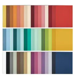 SPELLBINDERS SPELLBINDERS FULL 48 COLORWHEEL CARDSTOCK PACK A2 PANELS