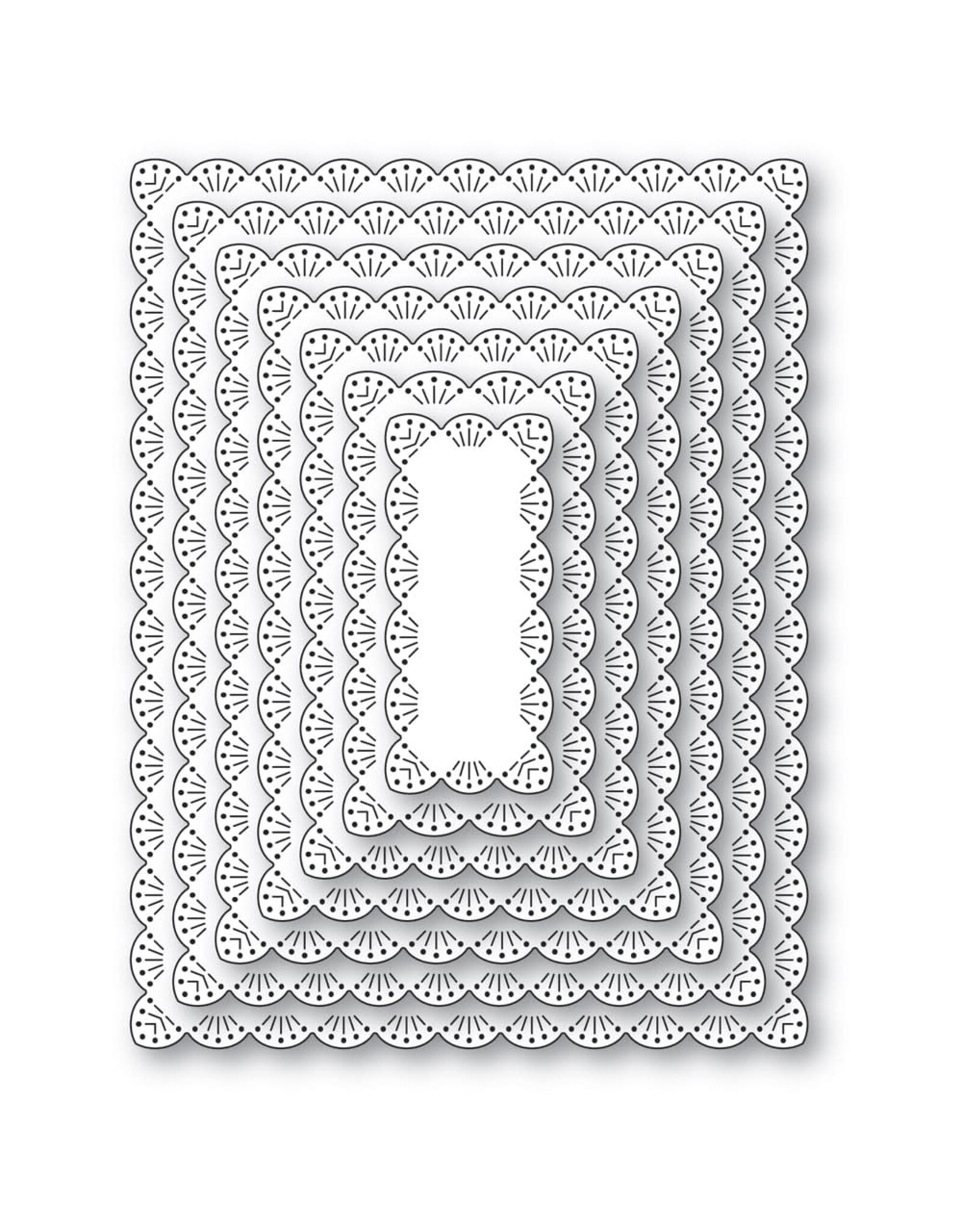 MEMORY BOX MEMORY BOX FAN STITCH SCALLOPED FRAMES DIE SET