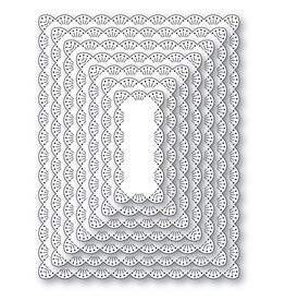 MEMORY BOX MEMORY BOX FAN STITCH SCALLOPED FRAMES DIE SET