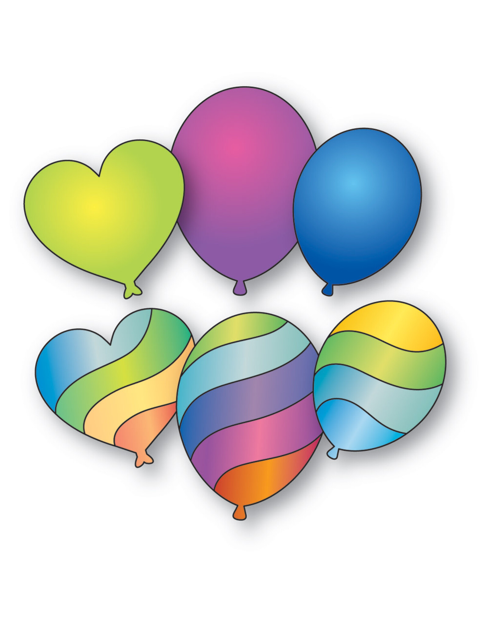 MEMORY BOX MEMORY BOX WAVY BALLOONS DIE SET