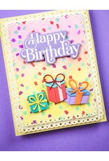 MEMORY BOX MEMORY BOX BIRTHDAY GREETINGS CLEAR STAMP AND DIE SET