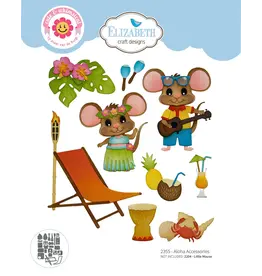 ELIZABETH CRAFT DESIGNS ELIZABETH CRAFT DESIGNS CUTE & WHIMSICAL DESTINATION FUN ALOHA ACCESSORIES DIE SET