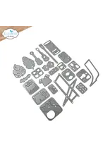 ELIZABETH CRAFT DESIGNS ELIZABETH CRAFT DESIGNS CUTE & WHIMSICAL DESTINATION FUN ALOHA ACCESSORIES DIE SET