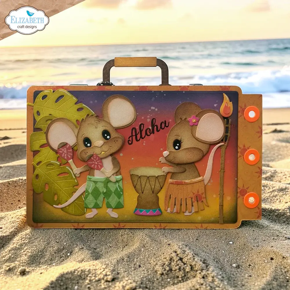 ELIZABETH CRAFT DESIGNS ELIZABETH CRAFT DESIGNS CUTE & WHIMSICAL DESTINATION FUN ALOHA ACCESSORIES DIE SET