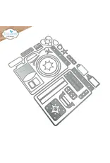 ELIZABETH CRAFT DESIGNS ELIZABETH CRAFT DESIGNS CUTE & WHIMSICAL DESTINATION FUN CAMERA AND SUITCASE BUILD A BOOK DIE SET