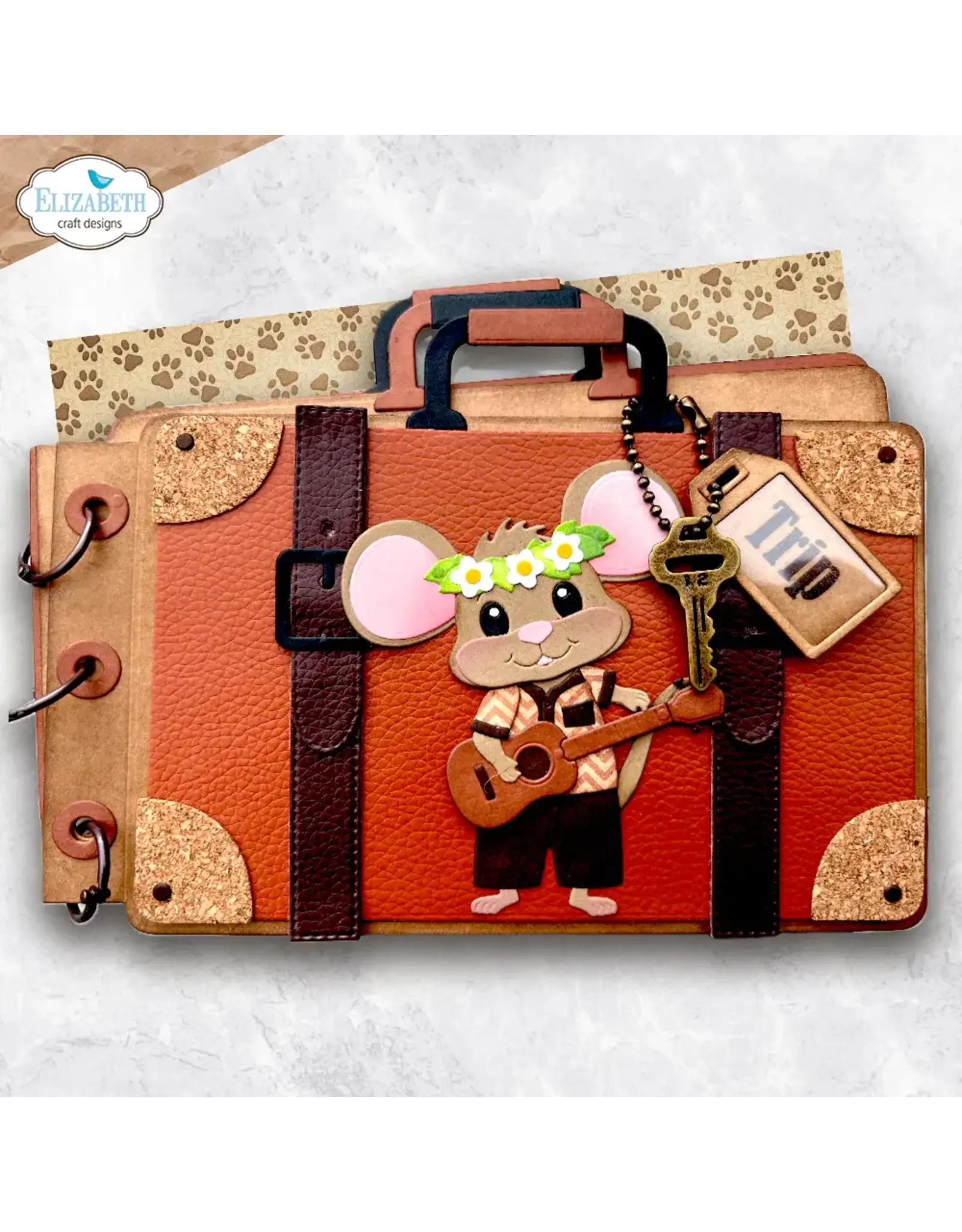 ELIZABETH CRAFT DESIGNS ELIZABETH CRAFT DESIGNS CUTE & WHIMSICAL DESTINATION FUN CAMERA AND SUITCASE BUILD A BOOK DIE SET