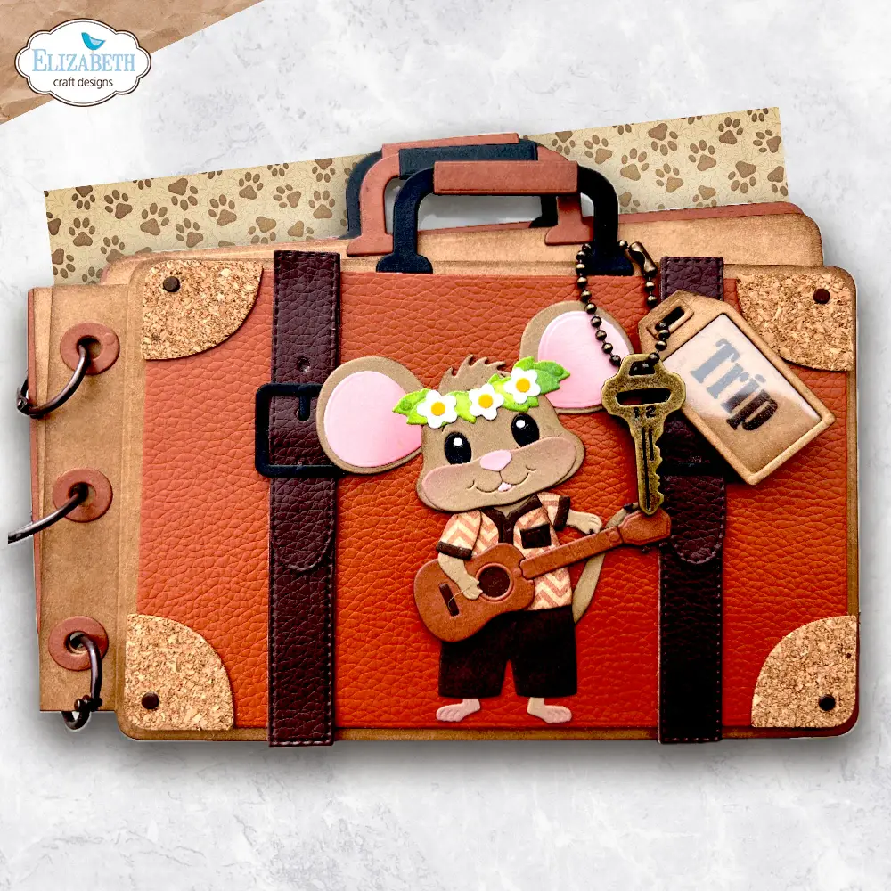 ELIZABETH CRAFT DESIGNS ELIZABETH CRAFT DESIGNS CUTE & WHIMSICAL DESTINATION FUN CAMERA AND SUITCASE BUILD A BOOK DIE SET