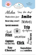 ELIZABETH CRAFT DESIGNS ELIZABETH CRAFT DESIGNS CUTE & WHIMSICAL DESTINATION FUN SENTIMENTS CLEAR STAMP SET
