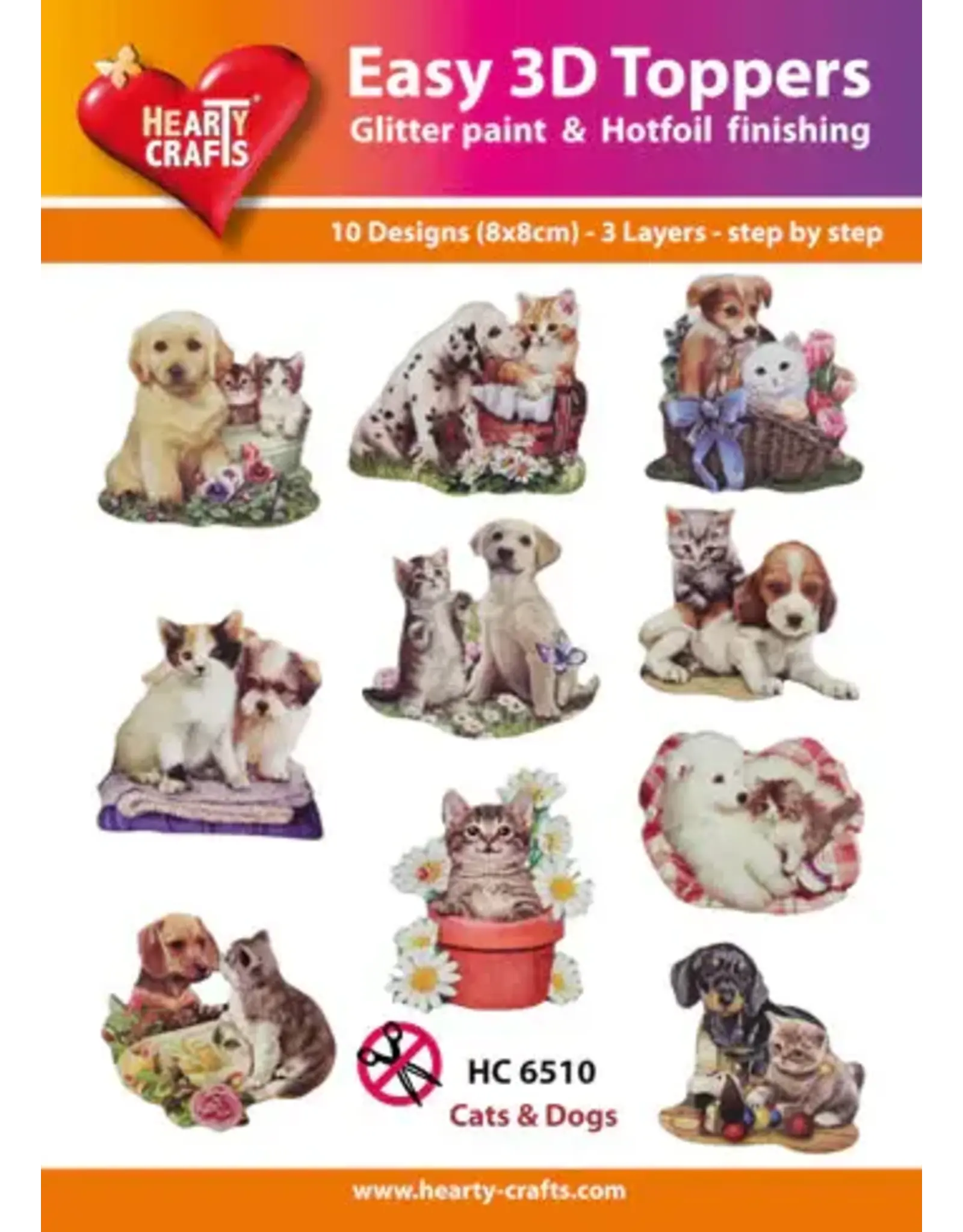 HEARTY CRAFTS HEARTY CRAFTS CATS & DOGS EASY 3D TOPPERS