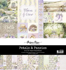 PAPER ROSE PAPER ROSE PETALS & PANSIES 12x12 PAPER COLLECTION