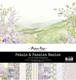 PAPER ROSE PAPER ROSE PETALS & PANSIES 12x12 BASICS PAPER COLLECTION