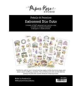 PAPER ROSE PAPER ROSE PETALS & PANSIES EMBOSSED DIE CUTS