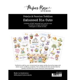 PAPER ROSE PAPER ROSE PETALS & PANSIES TEDDIES EMBOSSED DIE CUTS
