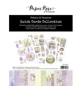 PAPER ROSE PAPER ROSE PETALS & PANSIES 6x8 QUICK CARDS COLLECTION