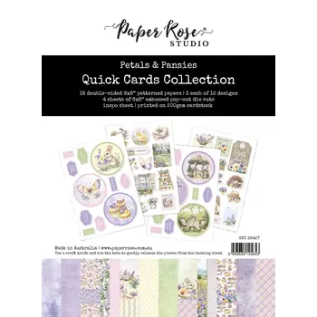 PAPER ROSE PAPER ROSE PETALS & PANSIES 6x8 QUICK CARDS COLLECTION