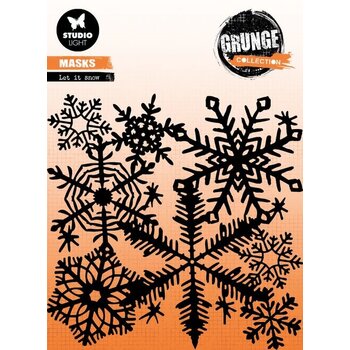 STUDIOLIGHT STUDIOLIGHT GRUNGE COLLECTION LET IT SNOW 6x6 STENCIL
