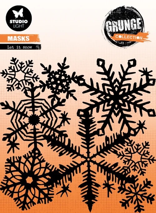STUDIOLIGHT STUDIOLIGHT GRUNGE COLLECTION LET IT SNOW 6x6 STENCIL