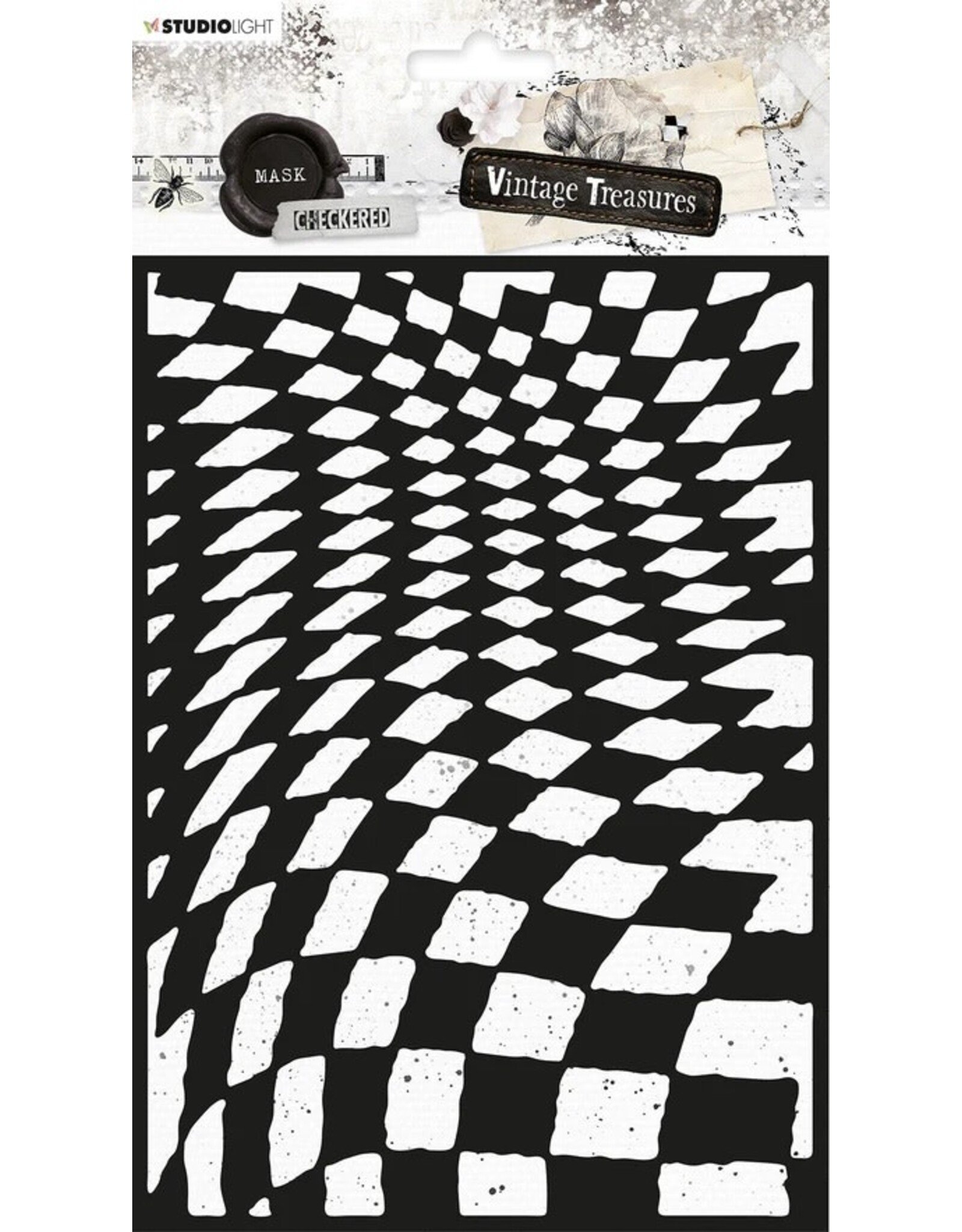 STUDIOLIGHT STUDIOLIGHT VINTAGE TREASURES CHECKERED STENCIL