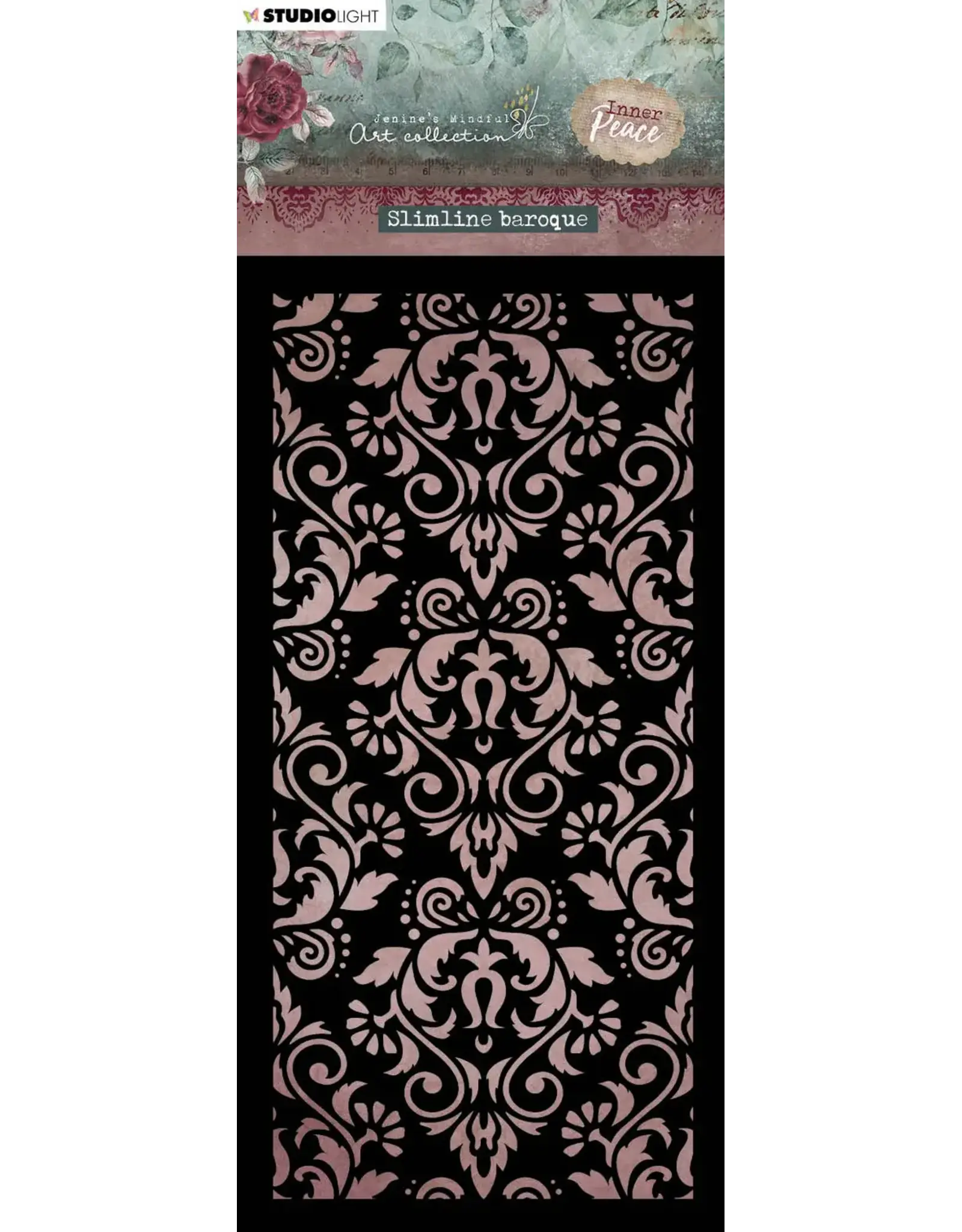 STUDIOLIGHT STUDIOLIGHT JENINE'S MINDFUL ART COLLECTION INNER PEACE SLIMLINE BAROQUE STENCIL