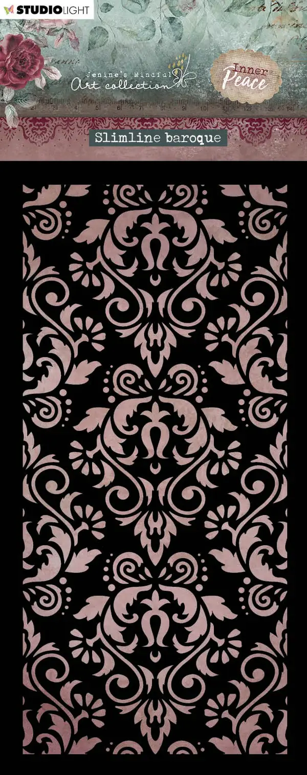 STUDIOLIGHT STUDIOLIGHT JENINE'S MINDFUL ART COLLECTION INNER PEACE SLIMLINE BAROQUE STENCIL
