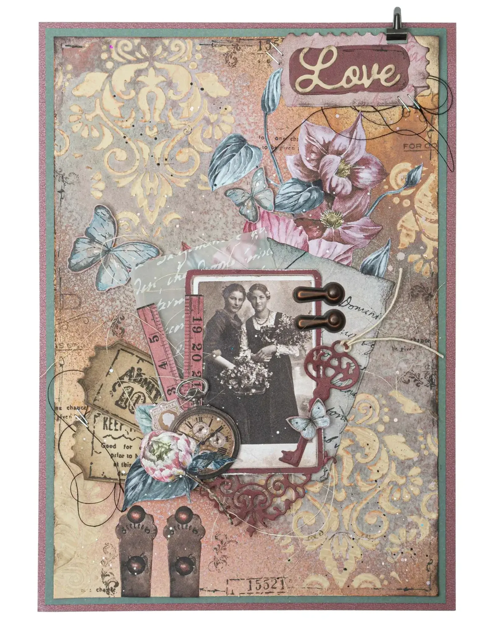 STUDIOLIGHT STUDIOLIGHT JENINE'S MINDFUL ART COLLECTION INNER PEACE SLIMLINE BAROQUE STENCIL