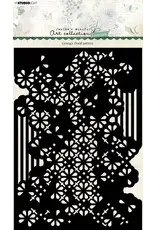 STUDIOLIGHT STUDIOLIGHT JENINE'S MINDFUL ART COLLECTION ESSENTIALS GRUNGY FLORAL PATTERN STENCIL
