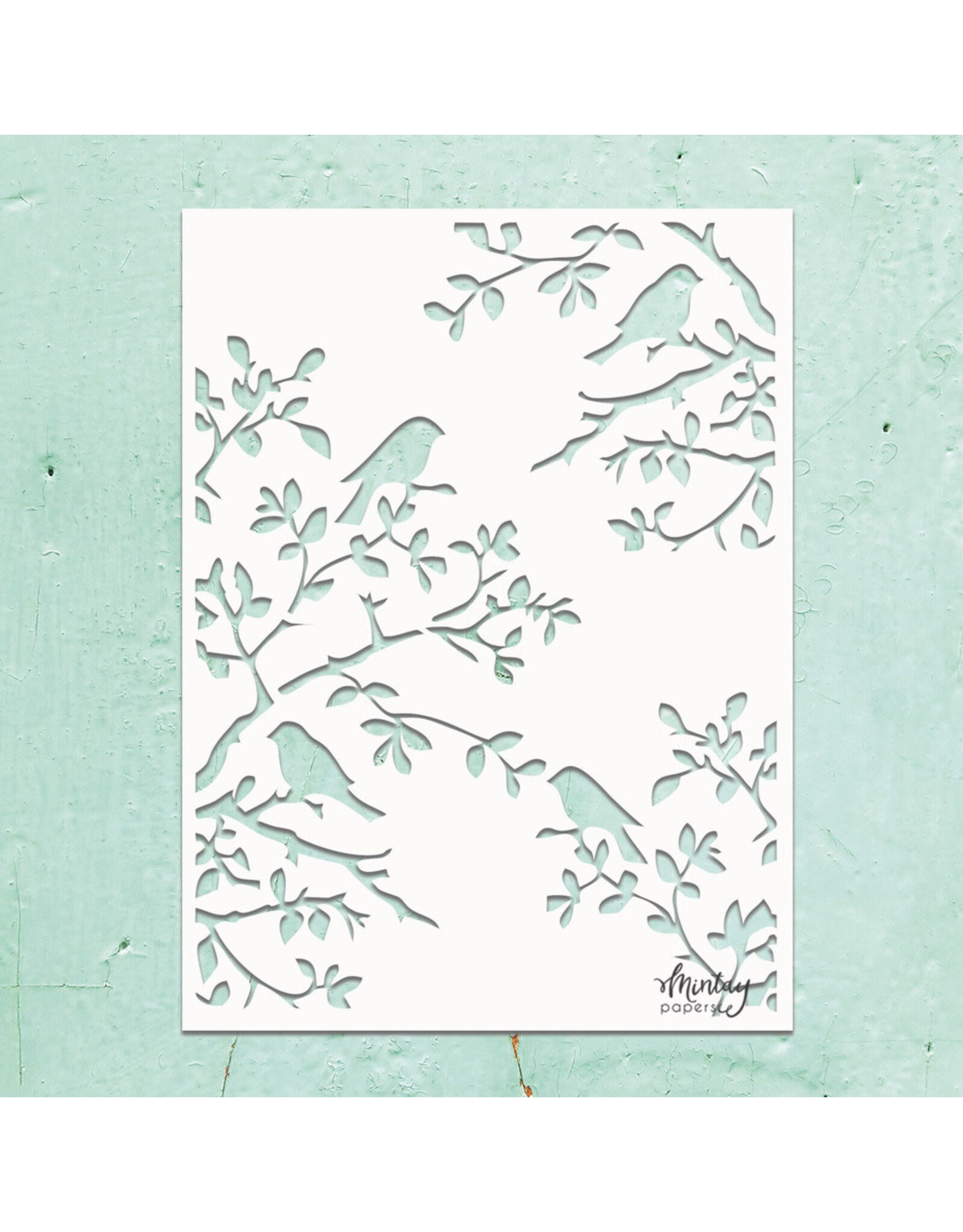MINTAY MINTAY KREATIVA BIRDS 6x8 STENCIL