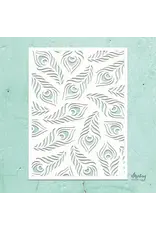 MINTAY MINTAY KREATIVA PEACOCK FEATHERS 6x8 STENCIL