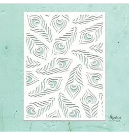 MINTAY MINTAY KREATIVA PEACOCK FEATHERS 6x8 STENCIL