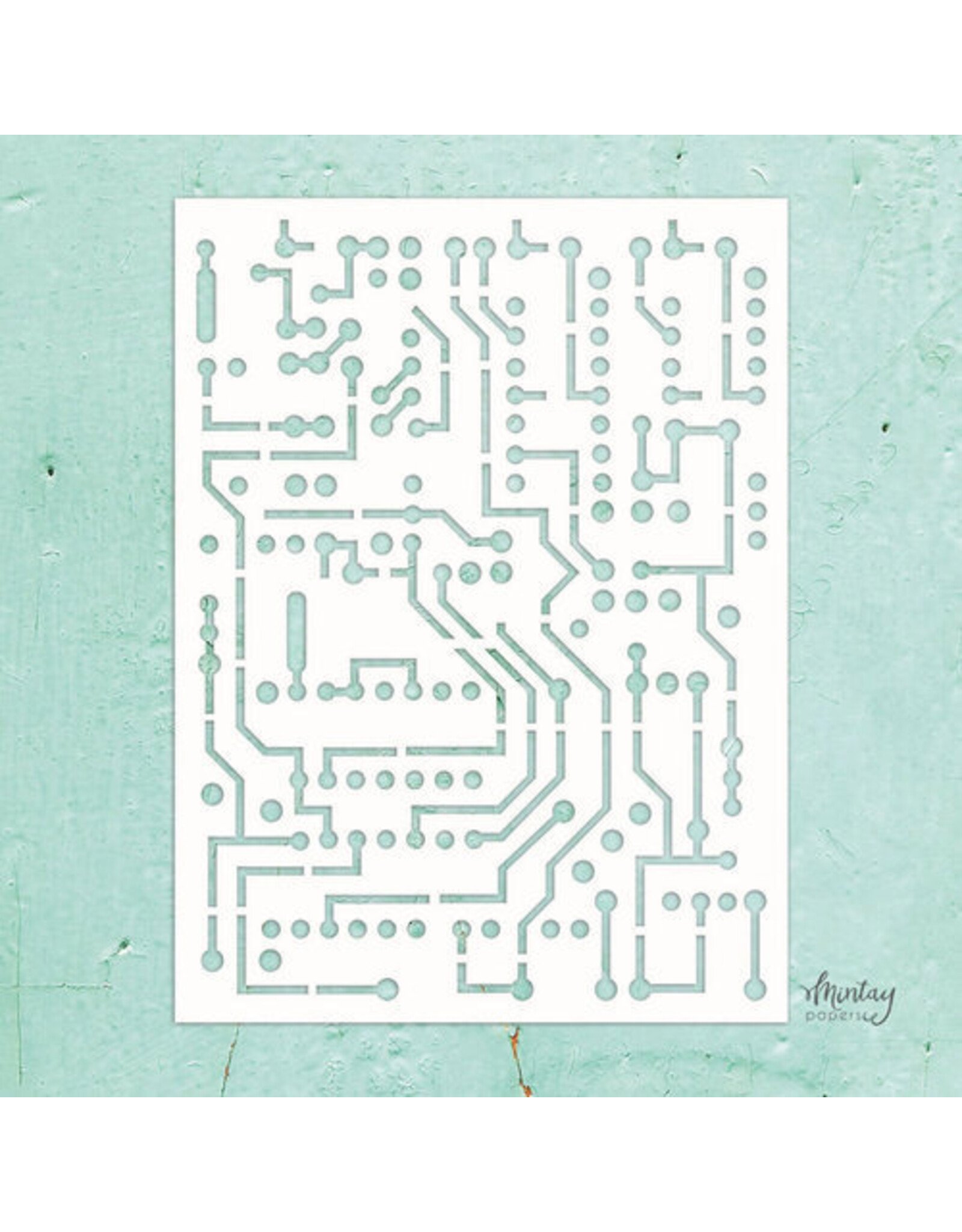MINTAY MINTAY KREATIVA CIRCUIT BOARD 6x8 STENCIL