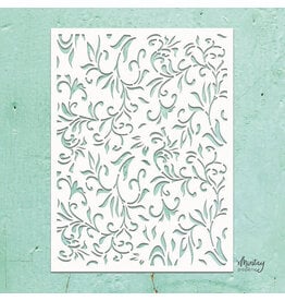 MINTAY MINTAY KREATIVA FLORAL SWIRLS 6x8 STENCIL
