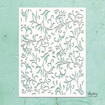 MINTAY MINTAY KREATIVA FLORAL SWIRLS 6x8 STENCIL