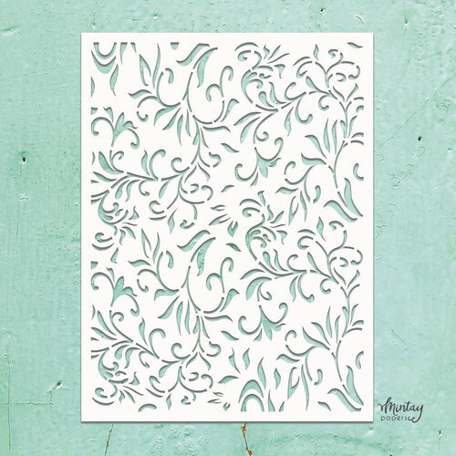 MINTAY MINTAY KREATIVA FLORAL SWIRLS 6x8 STENCIL