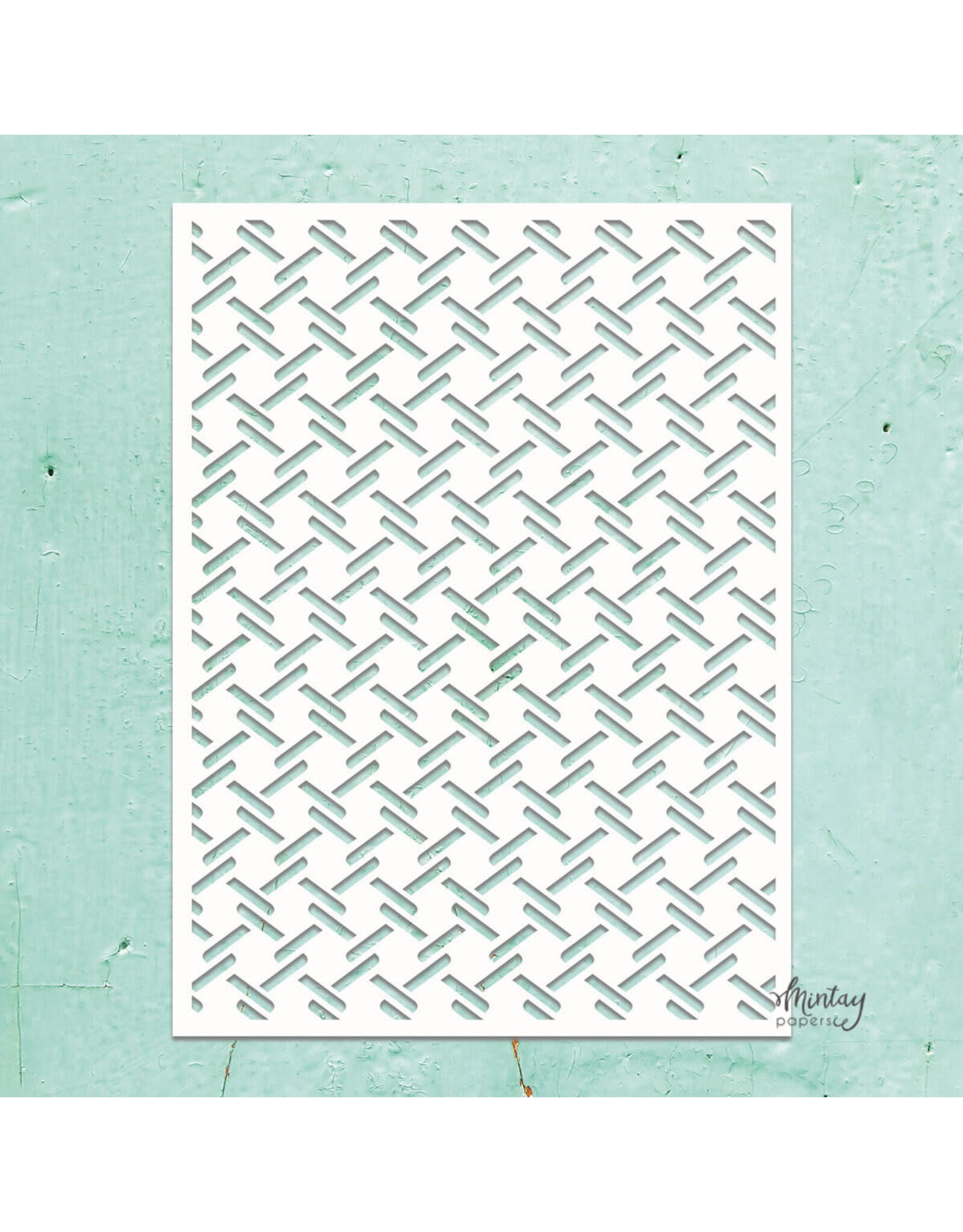 MINTAY MINTAY KREATIVA CHECKERED PLATE 6x8 STENCIL
