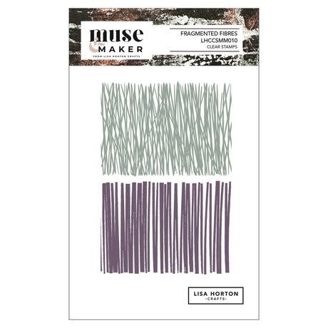 LISA HORTON CRAFTS LISA HORTON CRAFTS MUSE & MAKER FRAGMENTED FIBRES A6 CLEAR STAMP SET