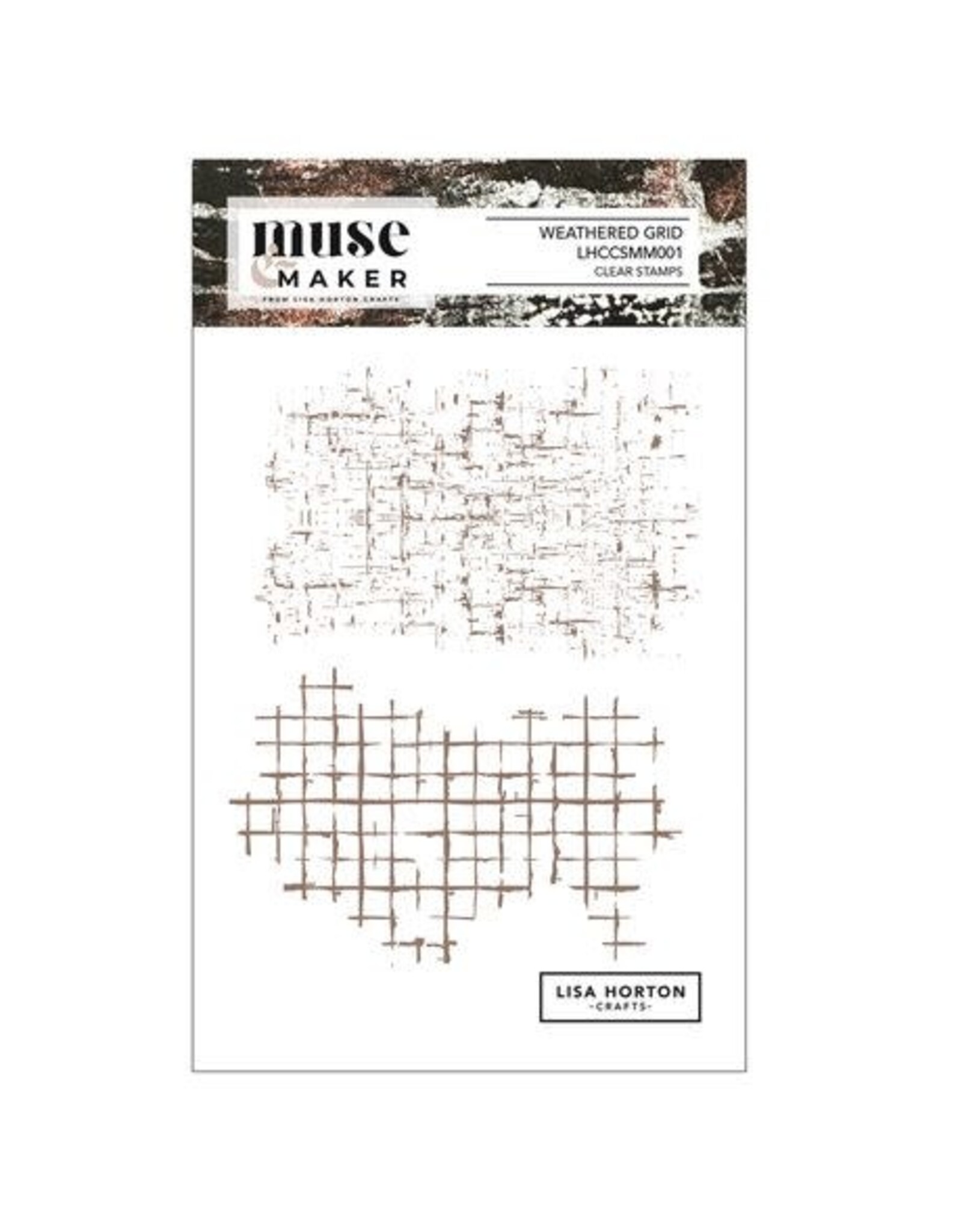 LISA HORTON CRAFTS LISA HORTON CRAFTS MUSE & MAKER WEATHER GRID A6 CLEAR STAMP SET