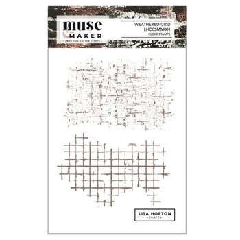 LISA HORTON CRAFTS LISA HORTON CRAFTS MUSE & MAKER WEATHER GRID A6 CLEAR STAMP SET