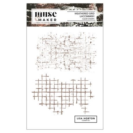 LISA HORTON CRAFTS LISA HORTON CRAFTS MUSE & MAKER WEATHER GRID A6 CLEAR STAMP SET