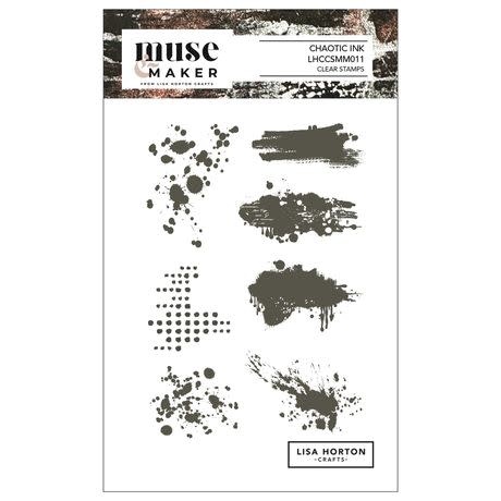 LISA HORTON CRAFTS LISA HORTON CRAFTS MUSE & MAKER CHAOTIC INK A6 CLEAR STAMP SET