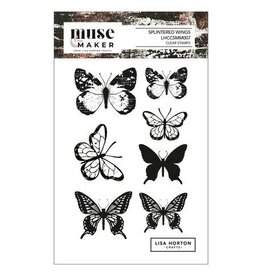 LISA HORTON CRAFTS LISA HORTON CRAFTS MUSE & MAKER SPLINTERED WINGS A6 CLEAR STAMP SET