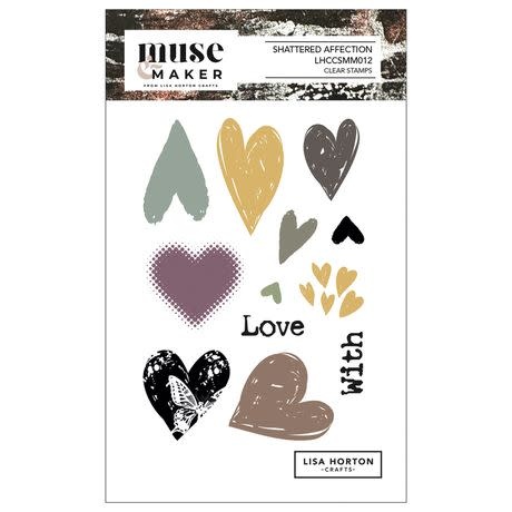 LISA HORTON CRAFTS LISA HORTON CRAFTS MUSE & MAKER SHATTERED AFFECTION A6 CLEAR STAMP SET