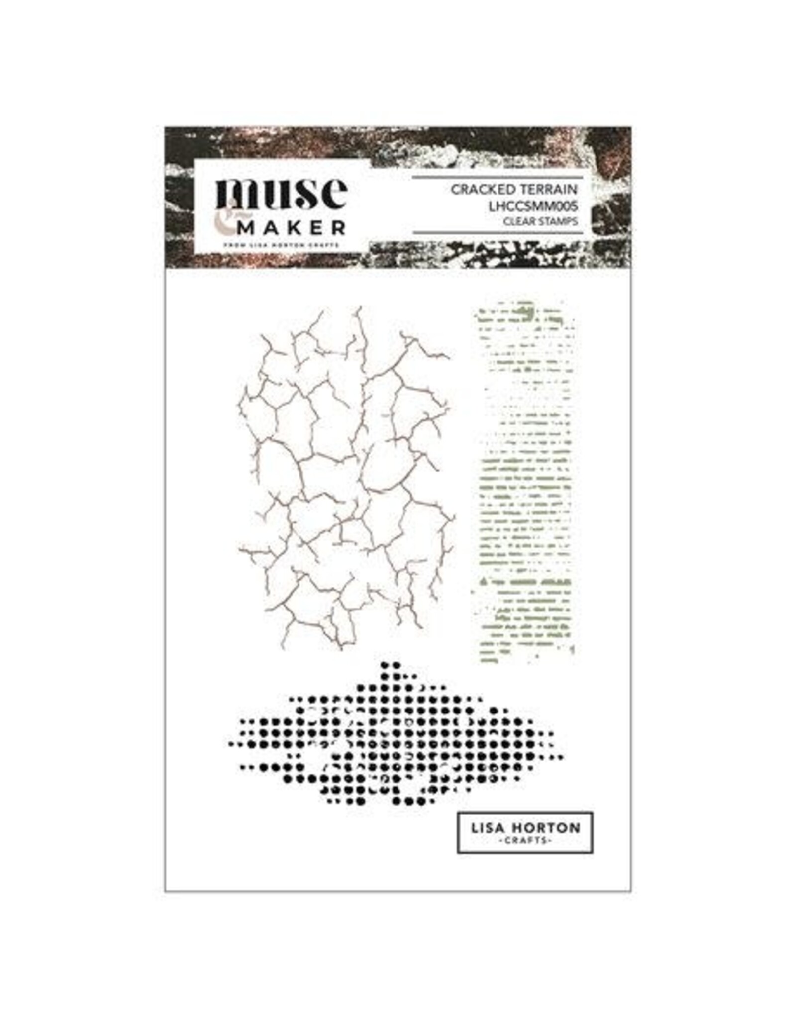 LISA HORTON CRAFTS LISA HORTON CRAFTS MUSE & MAKER CRACKED TERRAIN A6 CLEAR STAMP SET