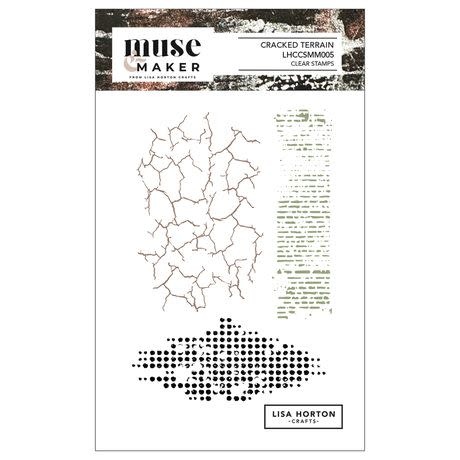 LISA HORTON CRAFTS LISA HORTON CRAFTS MUSE & MAKER CRACKED TERRAIN A6 CLEAR STAMP SET