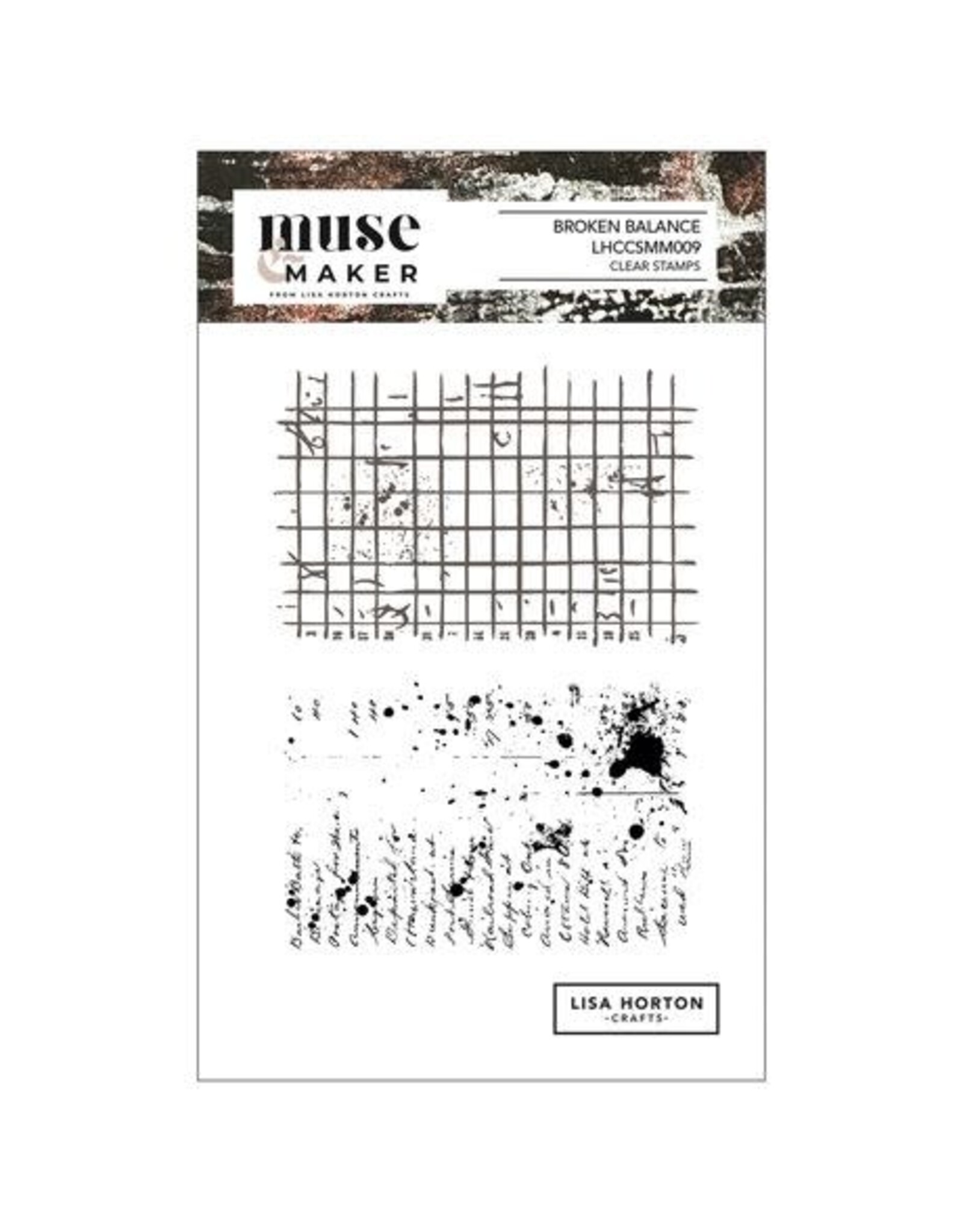LISA HORTON CRAFTS LISA HORTON CRAFTS MUSE & MAKER BROKEN BALANCE A6 CLEAR STAMP SET