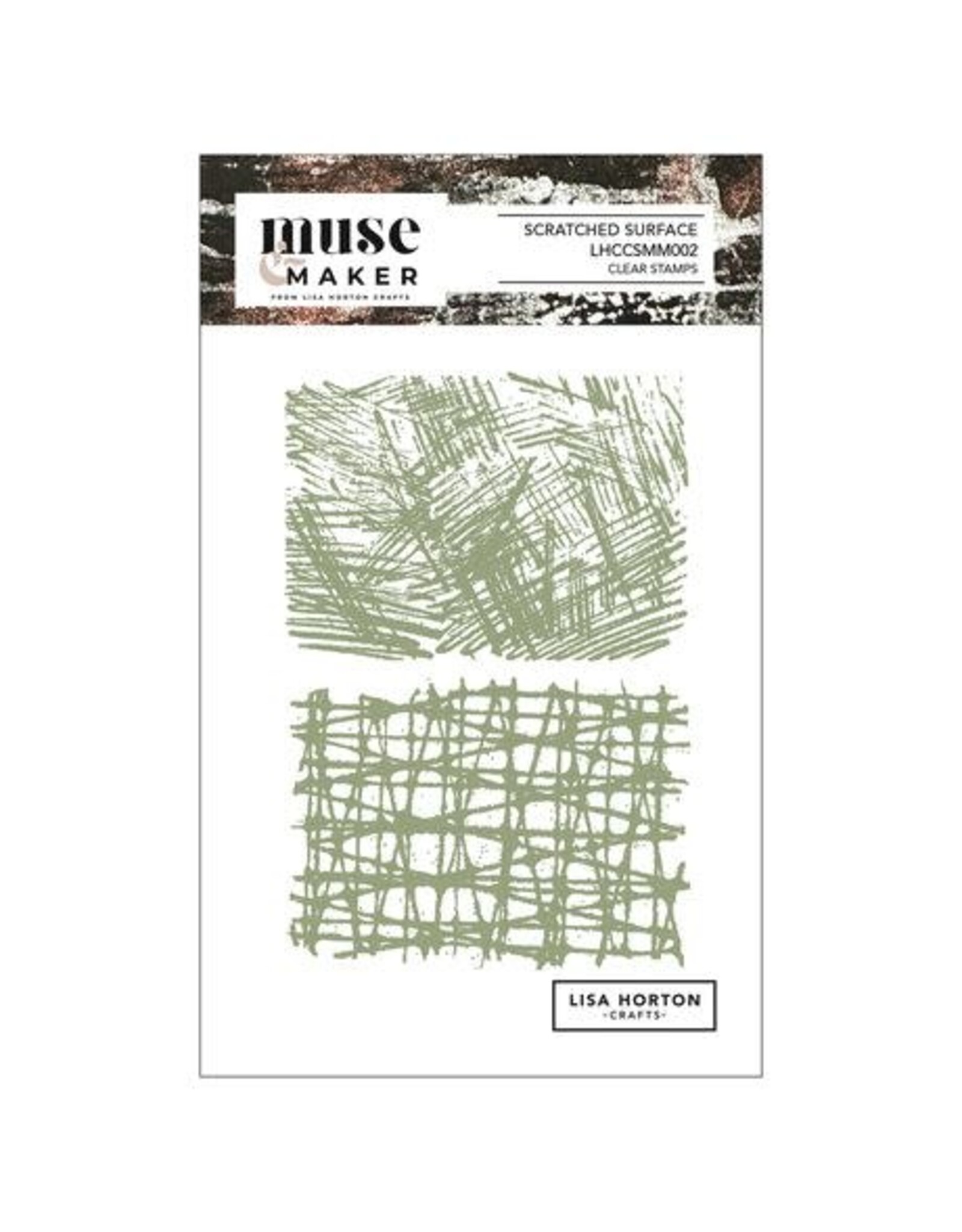 LISA HORTON CRAFTS LISA HORTON CRAFTS MUSE & MAKER SCRATCHED SURFACE A6 CLEAR STAMP SET